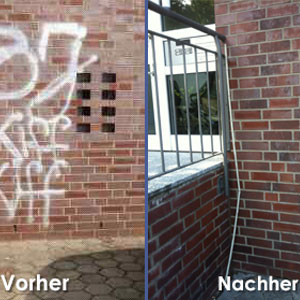 Wir befreien Ihr Haus von lästigen Graffitis und Schmierereien. Kontaktieren Sie Ihren Experten für die Graffitientfernung im Raum Hamburg!